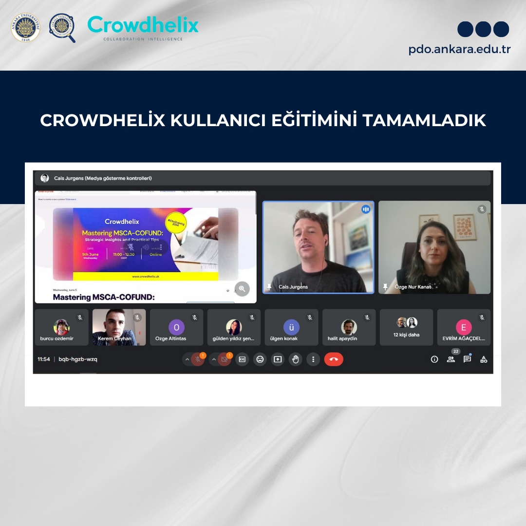 Crowdhelix Kullanıcı Eğitimini Tamamladık