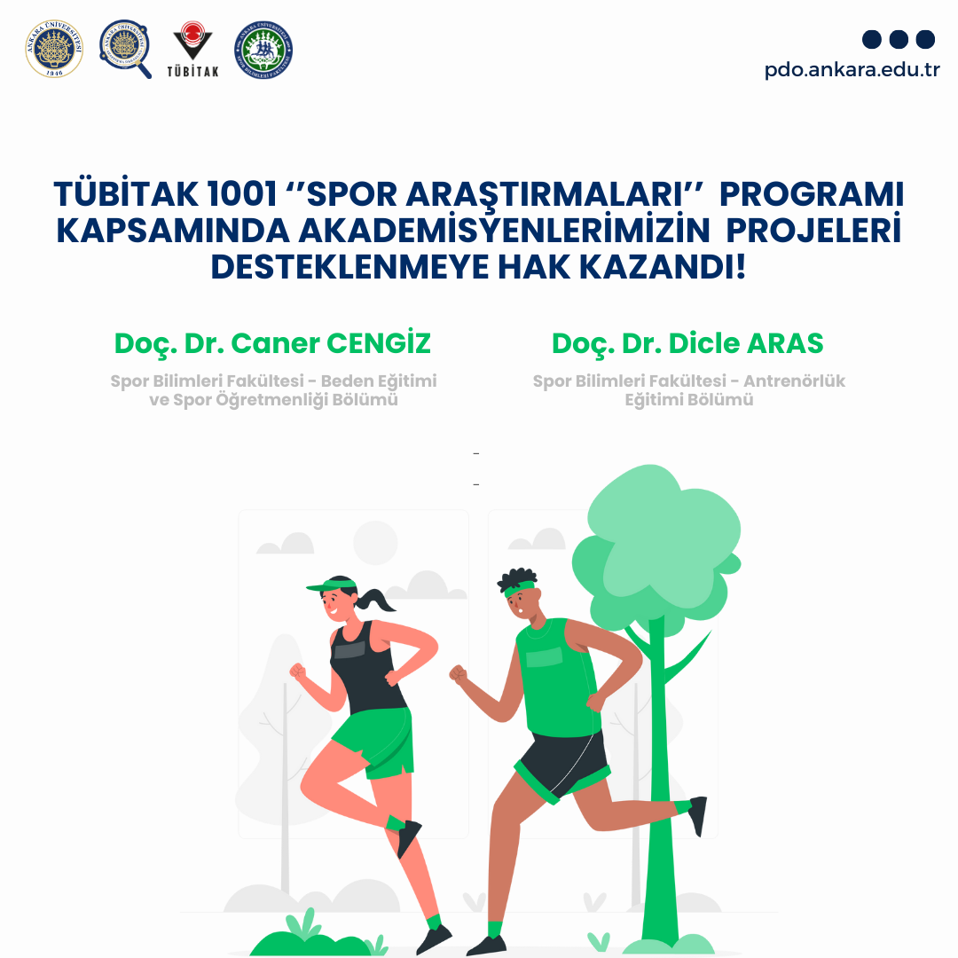 TÜBİTAK 1001 ‘’SPOR ARAŞTIRMALARI’’  Programı Kapsamında AKADEMİSYENLERİMİZİN  Projeleri Desteklenmeye Hak Kazandı!