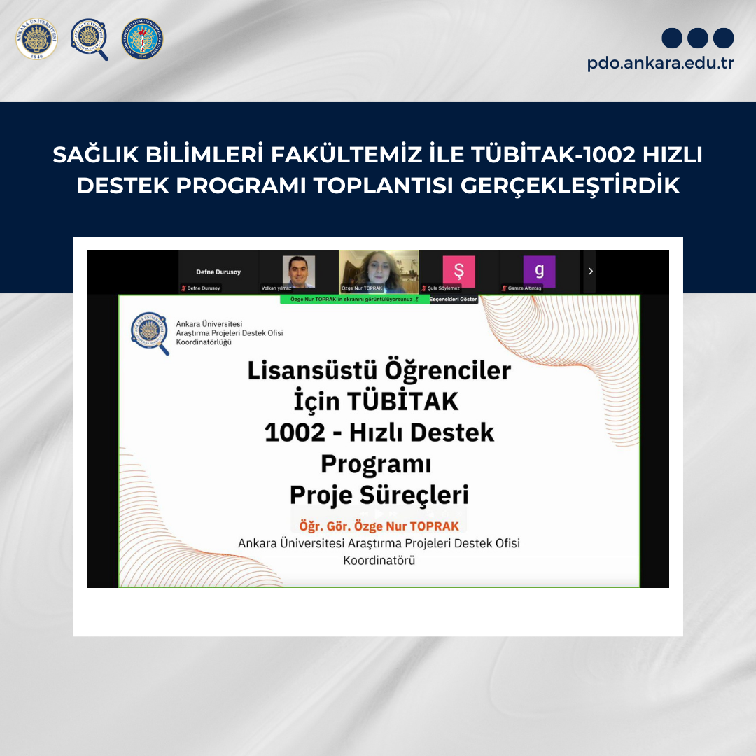 Sağlık Bilimleri Fakültemiz ile TÜBİTAK-1002 Hızlı Destek Programı Toplantısı Gerçekleştirdik