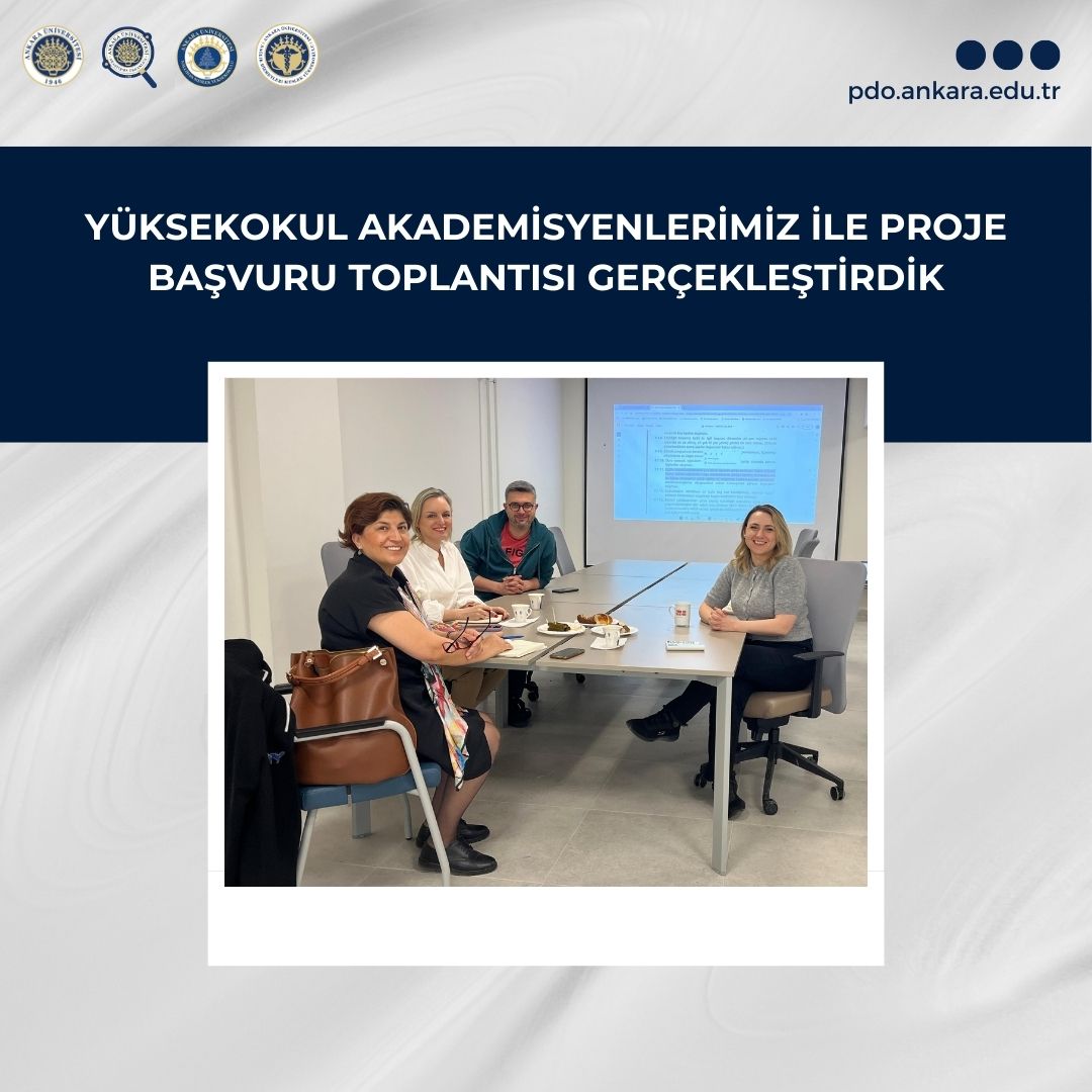 Yüksekokul Akademisyenlerimiz ile Proje Başvuru Toplantısı Gerçekleştirdik