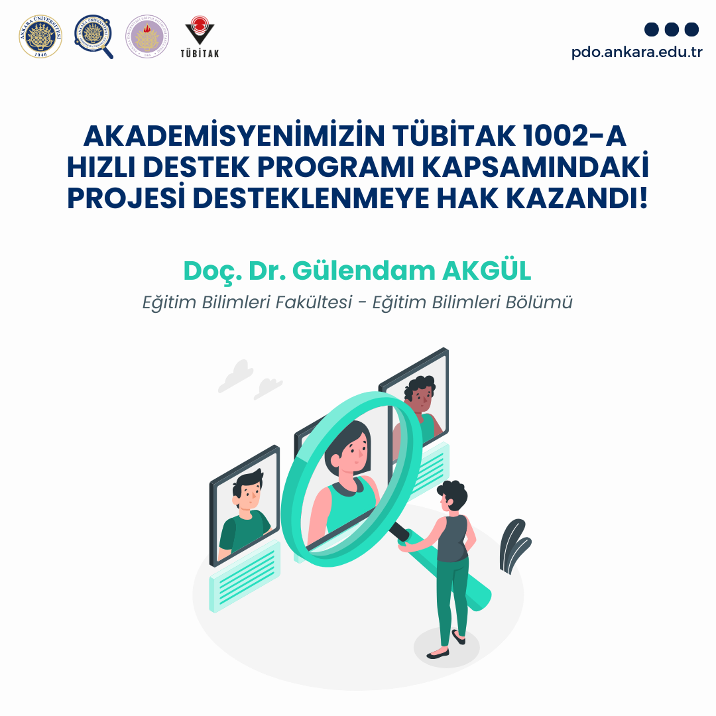 Eğitim Bilimleri Fakültesi Akademisyenlerinden Doç. Dr. Gülendam AKGÜL'ün TÜBİTAK 1002-A Hızlı Destek Programı Kapsamındaki Projesi Desteklenmeye Hak Kazandı!
