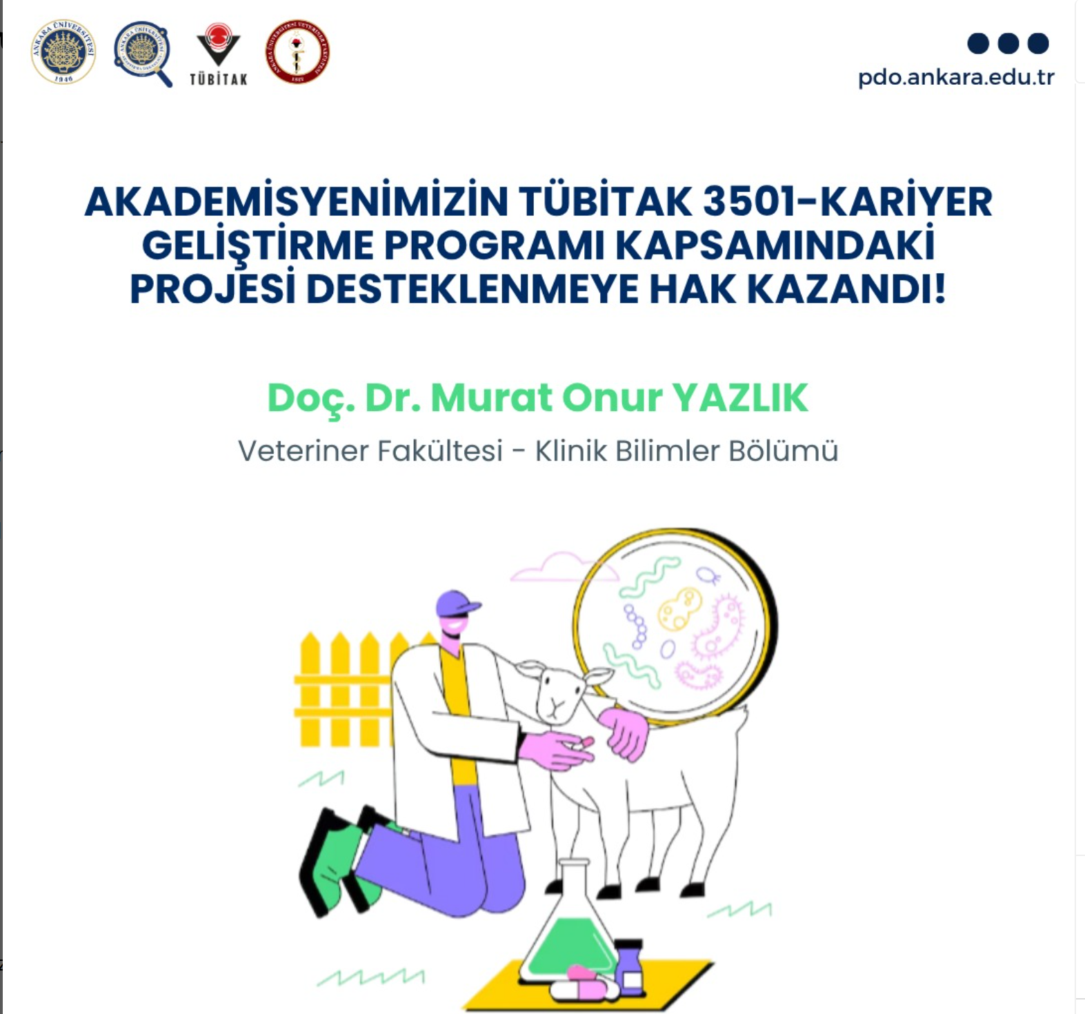 Akademisyenimizin TÜBİTAK 3501-Kariyer Geliştirme Programı Kapsamındaki Projesi Desteklenmeye Hak Kazandı!