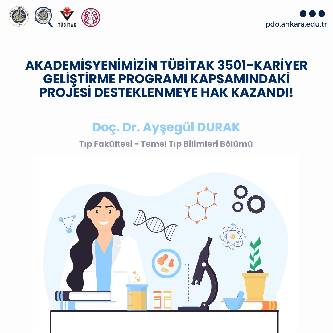 🏆 TÜBİTAK 3501 programı kapsamında Tıp Fakültesi Temel Tıp Bilimleri Bölümü Biyofizik Anabilim Dalı öğretim üyelerinden Doç. Dr. Ayşegül DURAK'ın yürütücüsü olduğu "Zip14 Eksikliğinde Endotel-Kalp Etkileşimi: