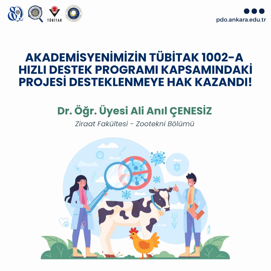 AKADEMİSYENİMİZİN TÜBİTAK 1002-A HIZLI DESTEK PROGRAMI KAPSAMINDAKİ PROJESİ DESTEKLENMEYE HAK KAZANDI!