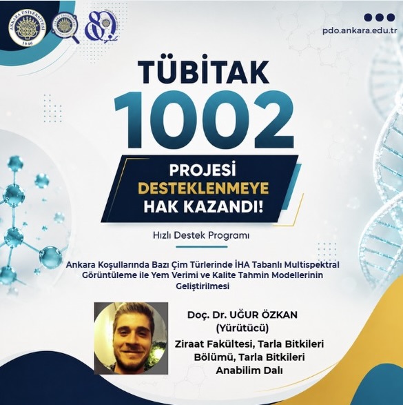 Ankara Koşullarında Bazı Çim Türlerinde İHA Tabanlı Multispektral Görüntüleme ile Yem Verimi ve Kalite Tahmin Modellerinin Geliştirilmesi