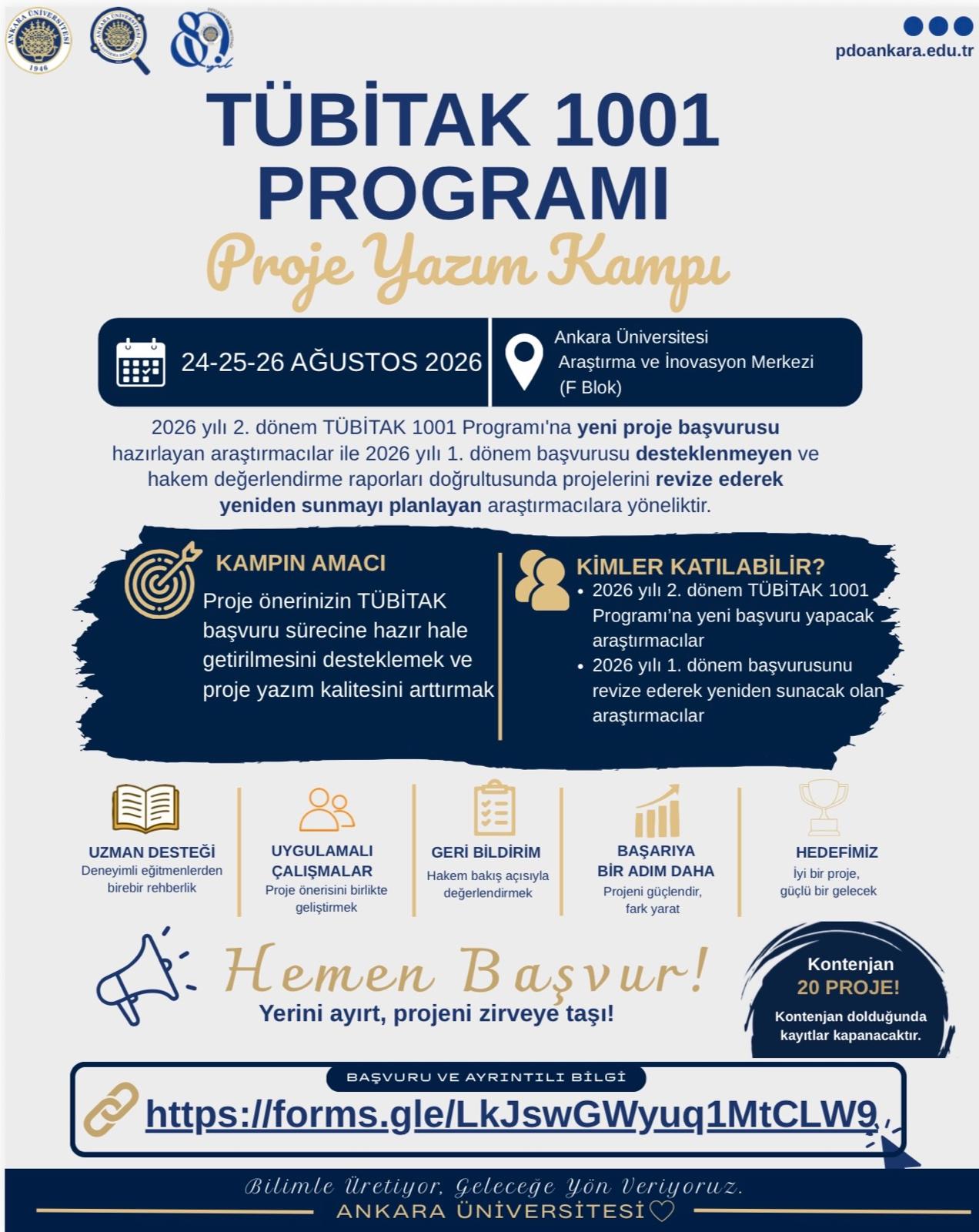 TÜBİTAK 1001 PROGRAMI PROJE YAZIM KAMPI